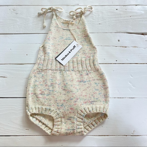 Misha & Puff Tie Romper - Faded Space Dye
